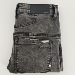 Kollar 203 Rockstars Old School Grey Acid Wash Skinny Jeans Mens 32 Distressed